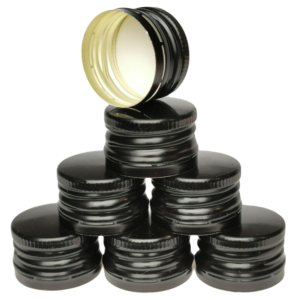 100X Zakrętka Czarna fi 28 /18 krótka